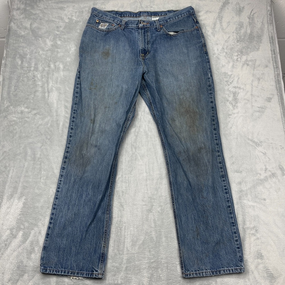 Cinch Jeans Mens 40x34 Blue Denim Casual Mid-Rise Streetwear Grunge Straight Leg